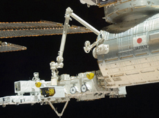 Kibo’s robotic arm (Courtesy of NASA)