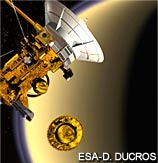 separation of Huygens from Cassini(image)