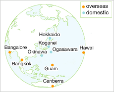 Location map of monitoring stations