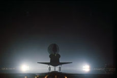 Return of Space Shuttle Endeavour which Astronaut Doi was aboard (STS-123 mission). (Photo by NASA)