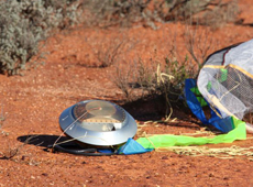 HAYABUSA sample capsule after its return to Earth