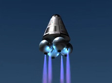 Spacecraft in joint development by Space Adventures and Armadillo Aerospace (Courtesy of Armadillo Aerospace)