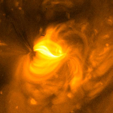 Corona above an active solar region observed by HINODE (courtesy: NAOJ/JAXA)