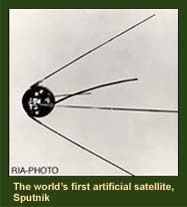 The world's first artificial satellite, Sputnik