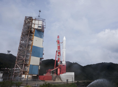 Epsilon just prior to launch (courtesy: JAXA/JOE NISHIZAWA)