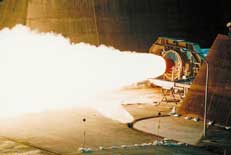 Solid Rocket Booster (SRB-A) static firing test