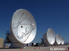 ALMA Telescope under construction in Chile. (Courtesy of NAOJ)