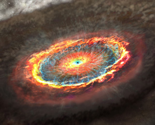 Galaxy Scale Outflow of Matter Stimulated by a Monster Black-hole