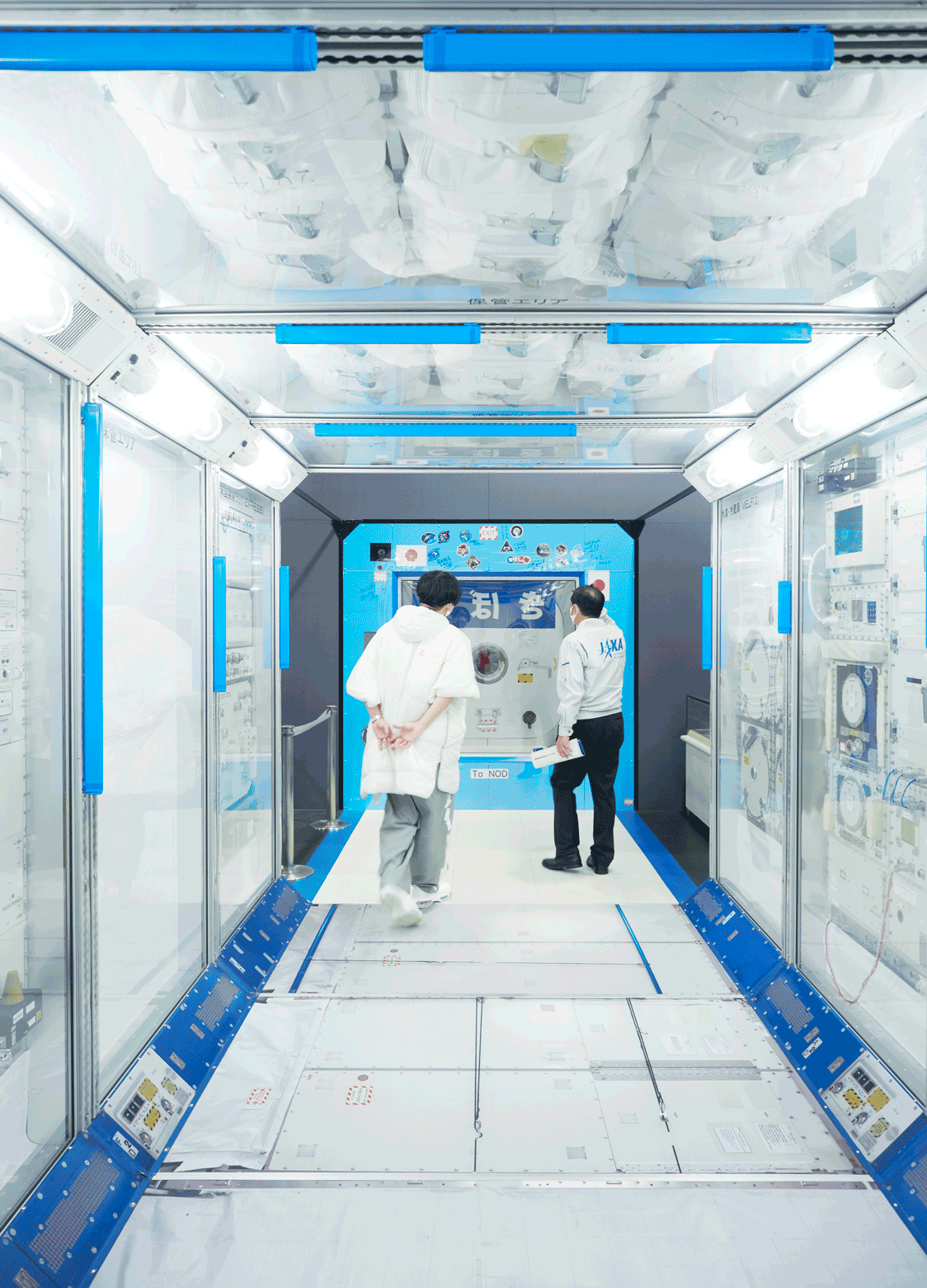 A full-scale model of the Japanese Experiment Module 