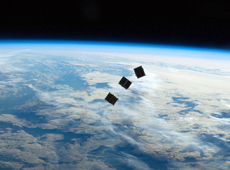 Small satellites deployed in space environment (courtesy: JAXA/NASA)