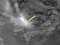 Yellow sand from the Asian continent. Himawari-8 will allow us to view it in color. (courtesy: JMA)