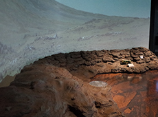 Visitors can touch a piece of a Martian meteorite