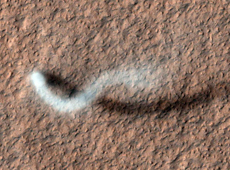 Sandstorm on Mars (courtesy of NASA/JPL/University of Arizona)