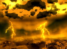 Artist’s concept of lightning on Venus (courtesy of ESA/Christophe Carreau)