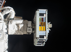ExHAM installed in Kibo’s Exposed Facility (courtesy of JAXA/NASA)