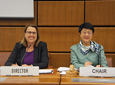 Ms. Di Pippo and JAXA Technical Counselor Chiaki Mukai at the STSC meeting. (courtesy of UNOOSA)