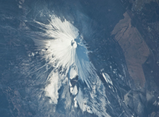 Mt. Fuji viewed from the ISS (courtesy: NASA)