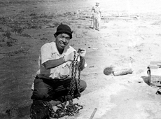 Ryojiro Akiba in his younger days, preparing for a rocket test launch