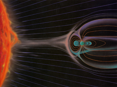 Solar wind and the Earth’s magnetosphere (courtesy: Prof. Kamide)