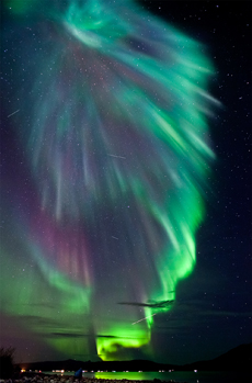 Aurora photographed in Norway (courtesy: Ole C. Salomonsen) 