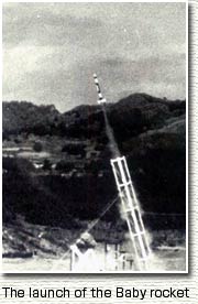The launch of the Baby rocket