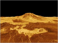 Volcanic feature of Venus taken by U.S. Magellan (Courtesy of NASA/JPL)