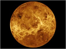 Image of Venus taken by U.S. Magellan (Courtesy of NASA/JPL)