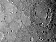 The surface of Mercury (Courtesy of NASA)
