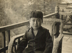 Prof. Kobayashi as an elementary school student (courtesy of KEK)