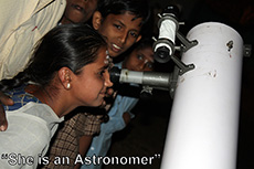 She Is an Astronomer (Courtesy of Naveen Nanjundappa/Bangalore Astronomical Society)