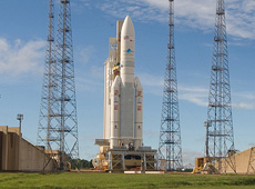 Ariane-5 rocket (Courtesy of CNES/ESA/Arianespace/Activite Optique Video CSG, 2008)