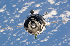 New model Soyuz TMA-M spacecraft. This is the model that will take Astronaut Furukawa to space. (courtesy of NASA)
