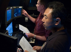Operation training for the ISS robotic arm.