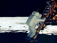 Apollo 11 moon landing. (Courtesy of NASA) 