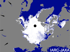 Ice in the Arctic Ocean captured by the Aqua/AMSR-E.
