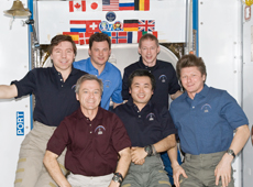 Astronauts from five space agencies on the ISS (Courtesy of NASA)