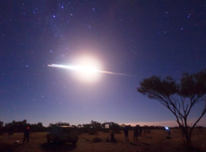 HAYABUSA as a meteor (Courtesy of KAGUYA)