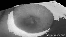 Interior of the Shackleton Crater, imaged by KAGUYA's Terrain Camera