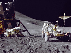Apollo 15. Throughout the Apollo mission, a total of 12 astronauts landed on the Moon. (courtesy: NASA)
