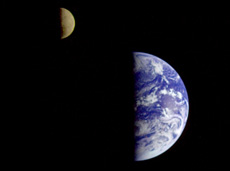 The Moon and the Earth (courtesy: NASA)