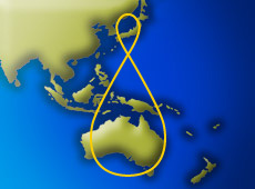 The orbit of a quasi-zenith satellite enables it to perform over Asia and Oceania.