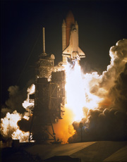 January 1996 Space Shuttle launch, Wakata’s first space flight (courtesy: NASA)