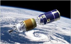 The HTV separated from the H-IIB Launch Vehicle's second stage. (Artist's Concept)