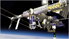The HTV docked with the ISS (Artist's Concept)