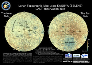 Lunar Topographic Map using KAGUYA(SELENE)