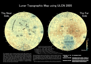 Lunar Topographic Map using ULCN 2005