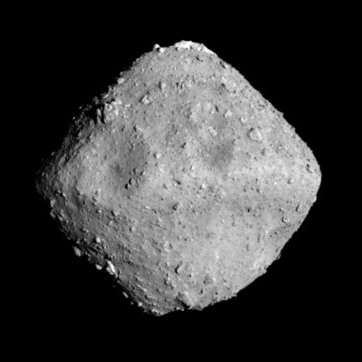 Optical Navigation Camera – Telescopic (ONC-T) image of Ryugu, photographed at 12:50 p.m. (JST), June 26, 2018. 