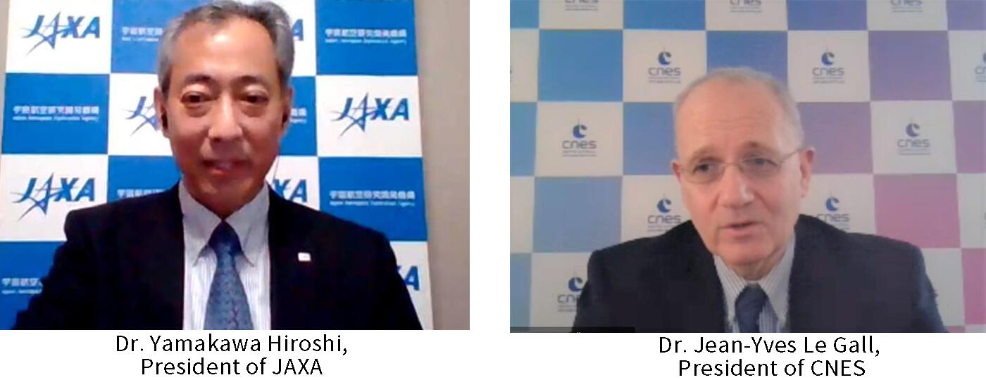 Dr. Yamakawa Hiroshi President of JAXA and Dr. Jean-Yves Le Gall, President of CNES