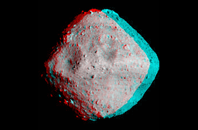 Stereo image of asteroid Ryugu by Dr. Brian May